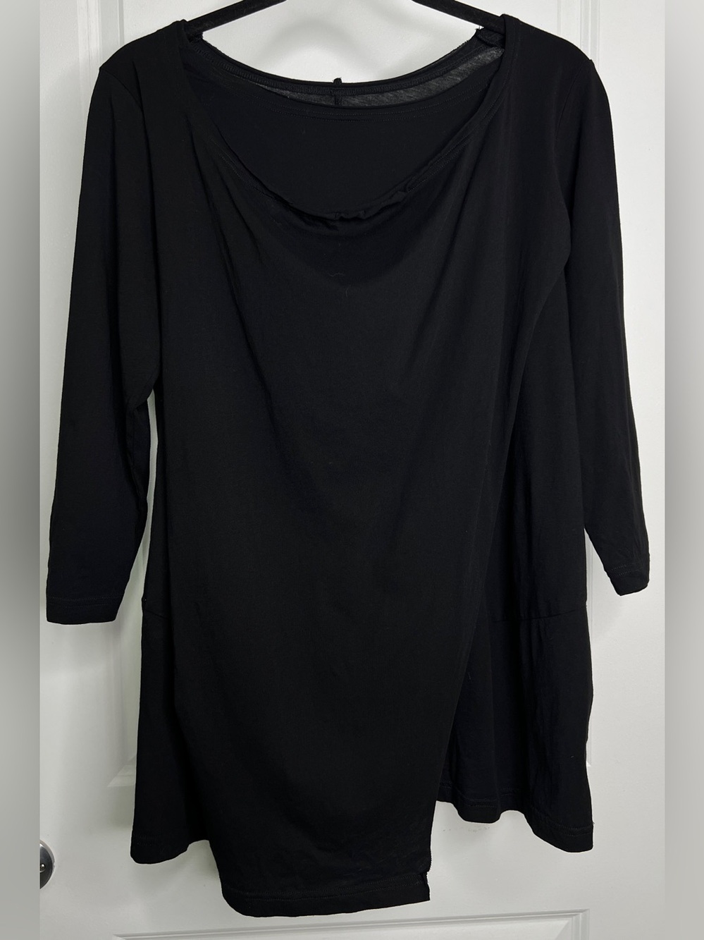 Studio Rundholz Black Label Open Front Layered T-Shirt Black Cotton Size Medium